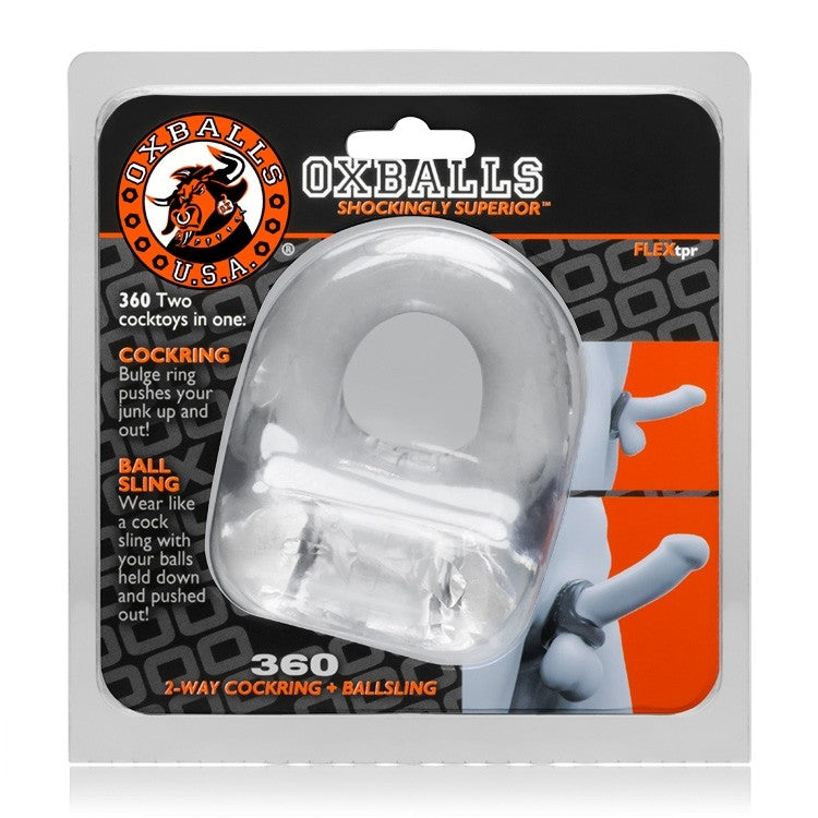 Oxballs 360, Dual use cockring - CLEAR