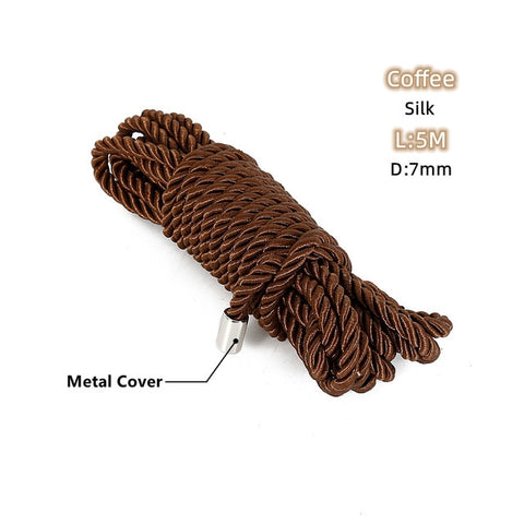 5m Silk Restraints Binding Rope - Bdsm Body Bondage Shibari