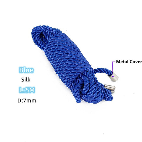 5m Silk Restraints Binding Rope - Bdsm Body Bondage Shibari