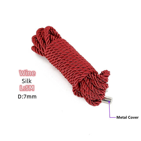 5m Silk Restraints Binding Rope - Bdsm Body Bondage Shibari