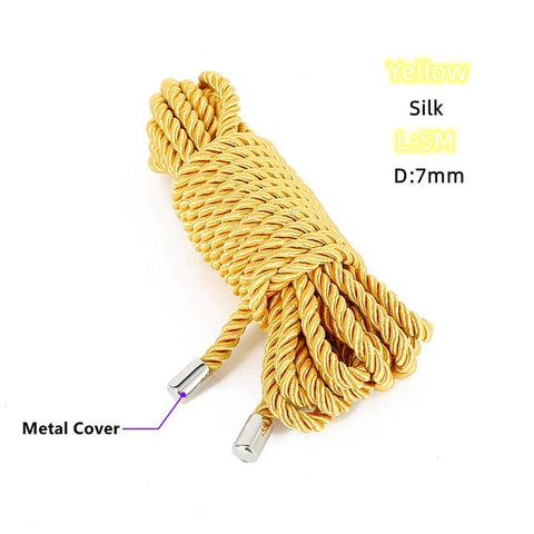 5m Silk Restraints Binding Rope - Bdsm Body Bondage Shibari