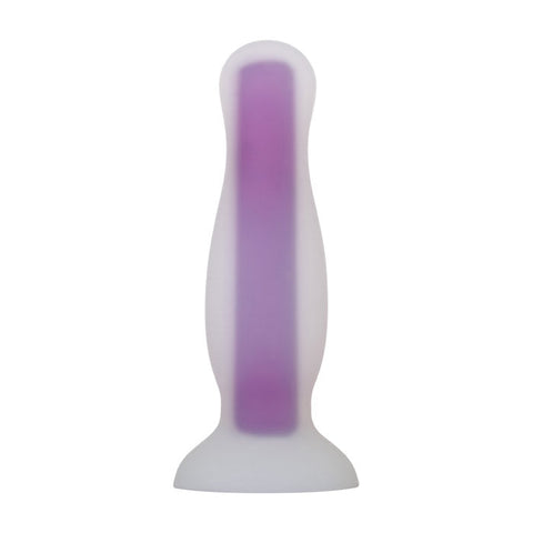 Evolved Novelties Luminous Butt Plug Glow in the Dark Purple Medium