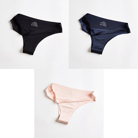 Silk Panties Underwear - Fitness Sports Seamless Ice Thong
