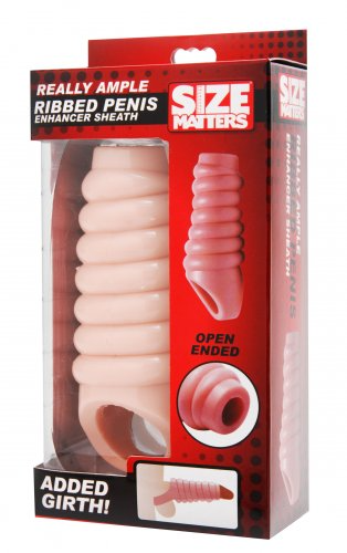 XR SM Really Ample Ribbed Penis Enhancer Sheath