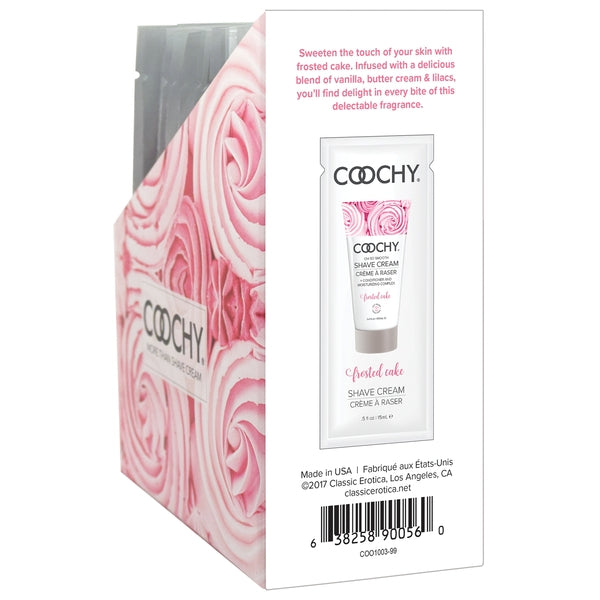 Coochy Shave Cream Frosted Cake foil 15ml Display 24pc