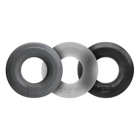 Hunkyjunk HUJ3 c-ring 3-pack,  TAR MULTI  - Tar/Ice/Stone