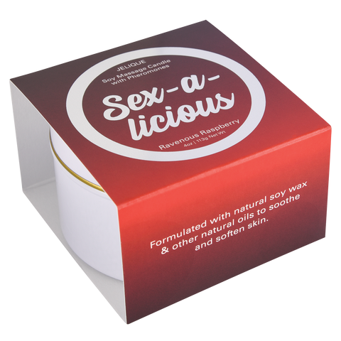 MOOD CANDLES Sex-a-licious - Pheromone Massage Candle Ravenous Raspberry 4oz | 113g