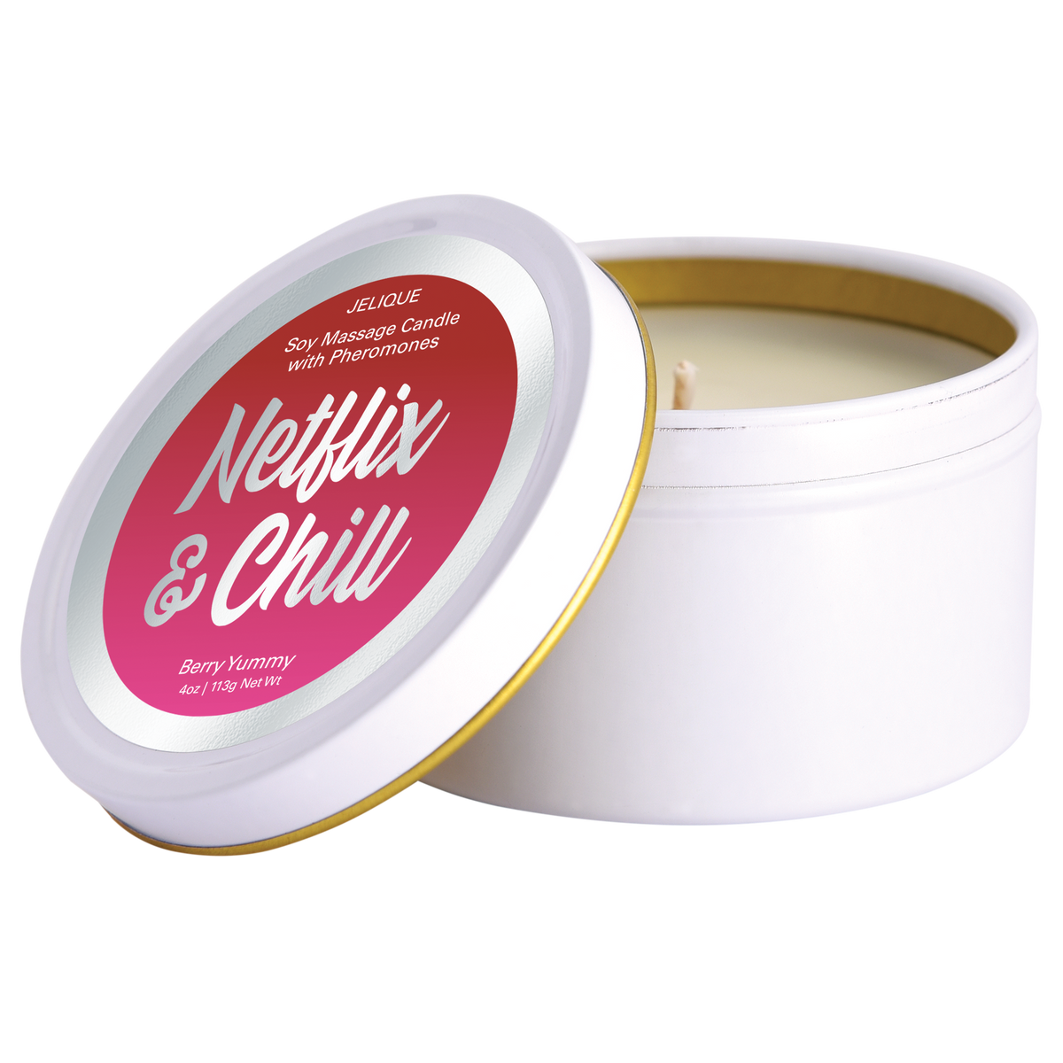 SOY MASSAGE CANDLE NETFLIX & CHILL BERRY YUMMY 4 FL OZ