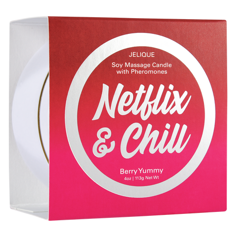 SOY MASSAGE CANDLE NETFLIX & CHILL BERRY YUMMY 4 FL OZ