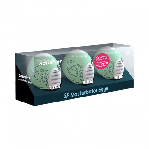 Satisfyer Masturbator Egg 3er Set (Riffle) Light Green